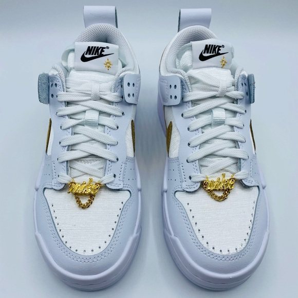 Nike Shoes - New✨Nike Dunk Disrupt White and Gold